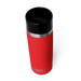 YETI Rambler 16oz red travel bottle with black lid and stainless steel accent