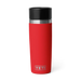 YETI Rambler 16oz red travel bottle with black lid, insulated drinkware for outdoor sports