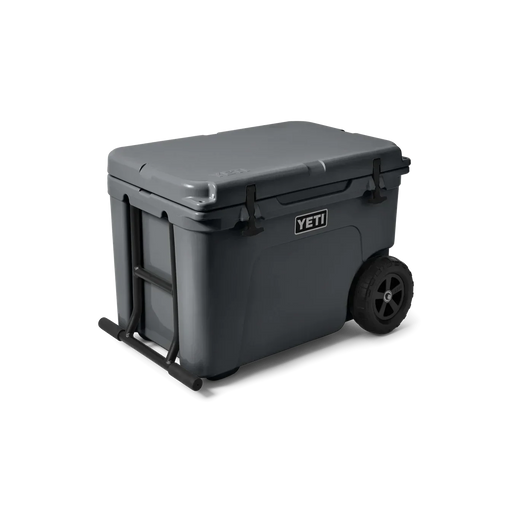 Yeti Tundra Haul wheeled cool box in charcoal with sturdy handle and wheels