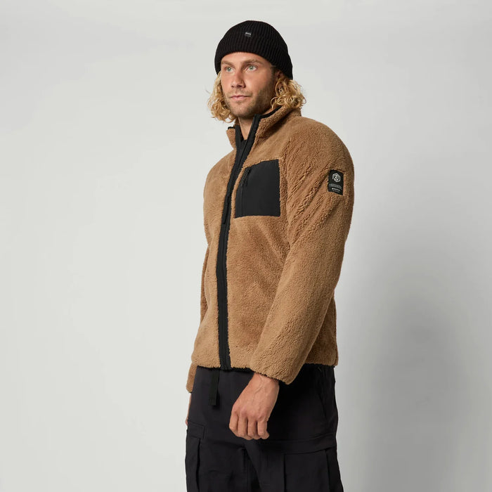 Mystic DTS Teddy Zip Thru Fleece Slate Brown