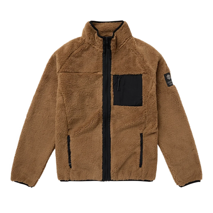 Mystic DTS Teddy Zip Thru Fleece Slate Brown