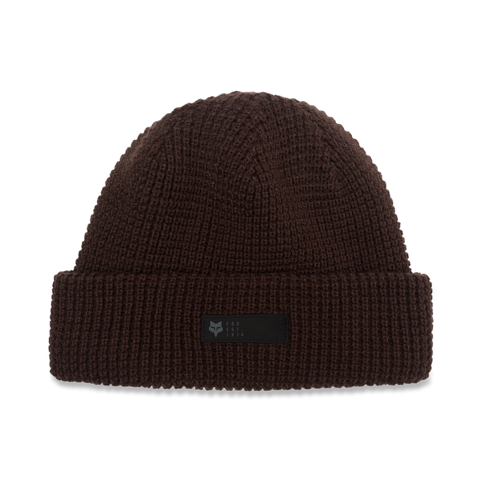 Fox Zenther fleece-lined beanie in Cocoa Brown